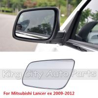 【จัดส่งฟรี】สำหรับ Mitsubishi Lancer Ex 2009 2010 2011 2012รถยนต์มองหลังด้านข้าง Cermin Kaca อุปกรณ์เสริมเลนส์กระจกมองหลังแก้วสีขาว