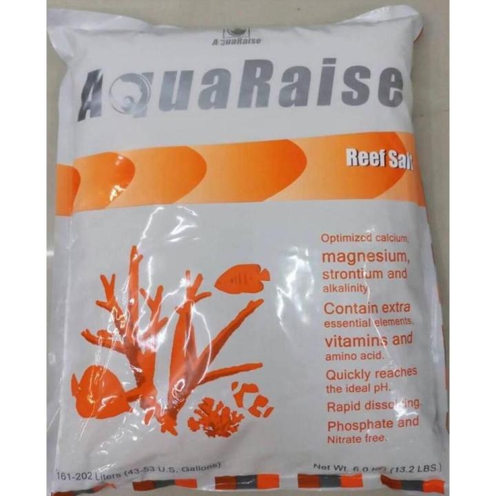 เกลือ-aquaraise-reef-salt-6-0-kg-สูตรปรับปรุงใหม่-ถุงใหญ่สีส้ม-สำหรับน้ำไม่เกิน-161-202-ลิตร-บริการเก็บเงินปลายทาง-สำหรับคุณ