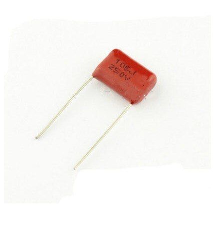 100PCS 250V105J Pitch 15MM 250V 105 1uf CBB Polypropylene film capacitor