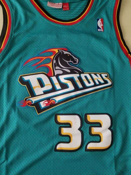 ready-stock-newest-hot-sale-mens-detroit-pistons-33-grant-hill-mitchell-ness-green-swingman-jersey