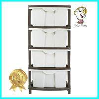 ตู้ลิ้นชัก4ชั้น HH-440 41x44.5x86 น้ำตาล4TIER DRAWER HH-440 41x44.5x86 BROWN **ด่วน สินค้าเหลือไม่เยอะ**