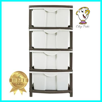 ตู้ลิ้นชัก4ชั้น HH-440 41x44.5x86 น้ำตาล4TIER DRAWER HH-440 41x44.5x86 BROWN **ด่วน สินค้าเหลือไม่เยอะ**