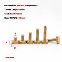 Sekrup tangan kepala datar Knurled kuningan Screw