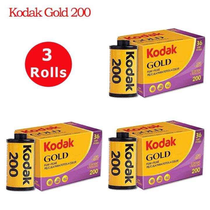 4ROLL 3 Roll KODAK Gold 200 Film 35mm Color Film 36 Exposure per Roll ...