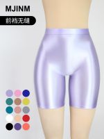 2023 New MJINM Beauty Only Beauty Luster Silky Tight Female Elastic Sports Bodybuilding Yoga Bottoming Front Crotch Seamless Quarter Pants