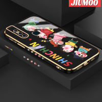 JIUMOO เคสสำหรับ Vivo V15 V15 Pro ลาย Crayon Shin-Chan ใหม่กรอบสี่เหลี่ยมเคลือบพื้นผิวเคสซิลิกาเจลกันกระแทกรวมทุกอย่างฝาครอบป้องกันเลนส์กล้องถ่ายรูป