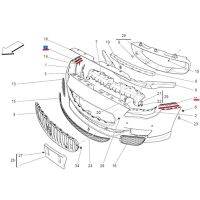 670001608 670001609 Front Bar Bracket Front Bumper Retaining Clip Bracket Car for Quattroporte 2014-2018