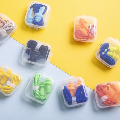 【CW】▩  1pair Soft Ear Plug Colorful Silicone Earplugs Protection Sound Insulation Anti-Noise for