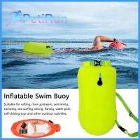 PETIRUN พีวีซีพีวีซี SWIM buoy Air DRY BAG ป้องกันการจมน้ำ ว่ายน้ำเปิดน้ำ กระเป๋าสำหรับว่ายน้ำ กันน้ำกันน้ำได้ การฝึกอบรมทุ่น ลูกบอลลอยน้ำเป่าลม กิจกรรมกลางแจ้งกลางแจ้ง