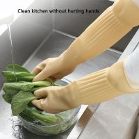 【CW】 1 38/43cm Household Gloves Dishes Washing Housework Cleaning Tools Silicone Rubber