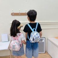 Fashion Printed Childrens Backpack Female Cute Kindergarten Student Schoolbag Canvas Travel Bag Boys Girls Small Class Trend 【AUG】