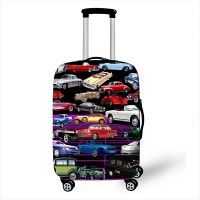 18-32 Inch Cool Car / Van Print Accessories Luggage Cover for Boys Girls Suitcase Protective Cover Elastic Trolley Bag