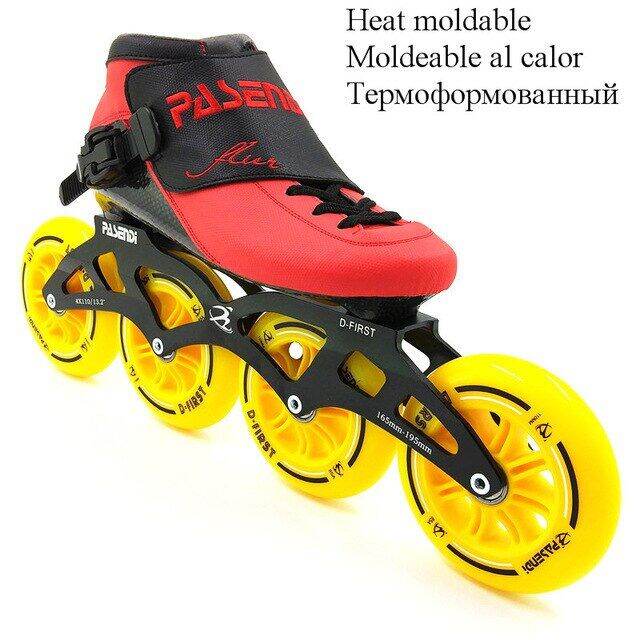 Heat Moldable Speed Skates 4 wheel Roller Skating Shoes for