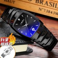【July hot】 2019 new watch mens waterproof quartz square student version of the trendy non-mechanical