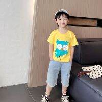 2-11Years Kids Girl Boy Dino Lion Animal Cotton Short Sleeve T-shirt Tops