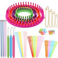 TLKKUE 62pcs Knitting Loom For Yarn Crochet Pattern Maker With Knitting Pointed Needles Markers Stitching Machine Knit Tool Set Knitting  Crochet