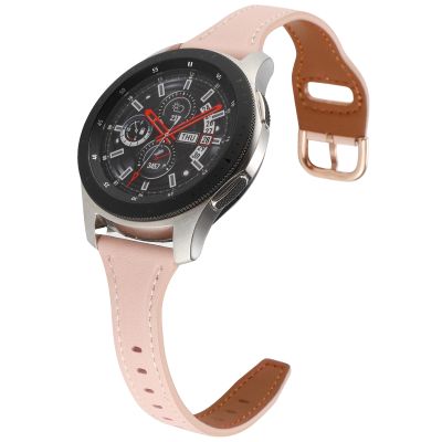 สายนาฬิกาหนังแท้สำหรับ Watch5 Samsung Galaxy ขนาด40มม. 22มม. T-Shape (สีขาว)