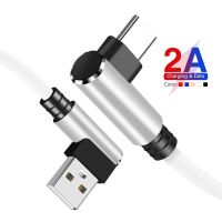 USB 3M 1ม. 2ม. Cepsel Biaya 90 Derajat Siku Tipe-C Kabel Untuk เหมาะสำหรับ Samsung ที่เหมาะกับ Huawei Mate Kehormatan เหมาะสำหรับ Xiaomi Nokia LG Google Pixel Ponsel Pintar