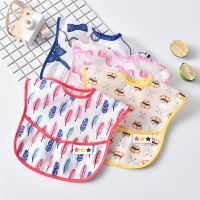 【YD】 Cartoon Print Baby Feeding Bib  Sleeveless Saliva Infant Apron Smock Rice Bibs Accessories