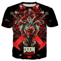 Doom T-Shirts FPS Game 3D Print Streetwear Men Women Cool Oversized O-Neck T Shirt Harajuku Fashion Kids Boys Tees Tops Clothing