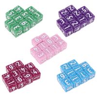 10pcsset 6-sided Line Dices Beads Available in Multiple Colors Desktop Table Board Role Playing Games 15mm