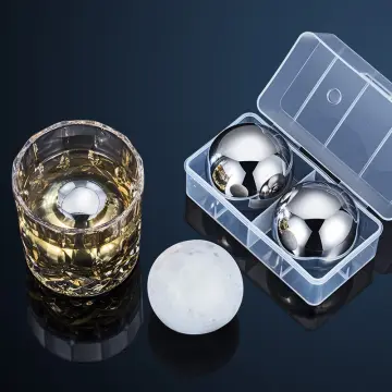 Whiskey Stones, Soccer Whiskey Balls Stainless Steel Ice Ball Reusable  Chilling Stones for Beer Liquor Juice