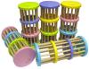 Đồ chơi trống lắc bi 3 tầng lục lạc cho bé chơi âm thanh và màu sắc - ảnh sản phẩm 1