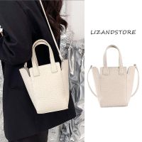 Fashionable large-capacity ins trendy texture small crowd big bag women 2023 new crocodile pattern bucket bag shoulder Messenger 【BYUE】