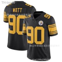 เสื้อฟุตบอล NFL Steelers 90 Black Yellow Letters T.J. Watt Jersey