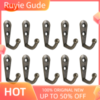 Ruyie 10ชิ้น/ล็อต VINTAGE Wall MOUNTED SINGLE PRONG Hook Retro MINI ไม้แขวนเสื้อสำหรับเสื้อผ้า