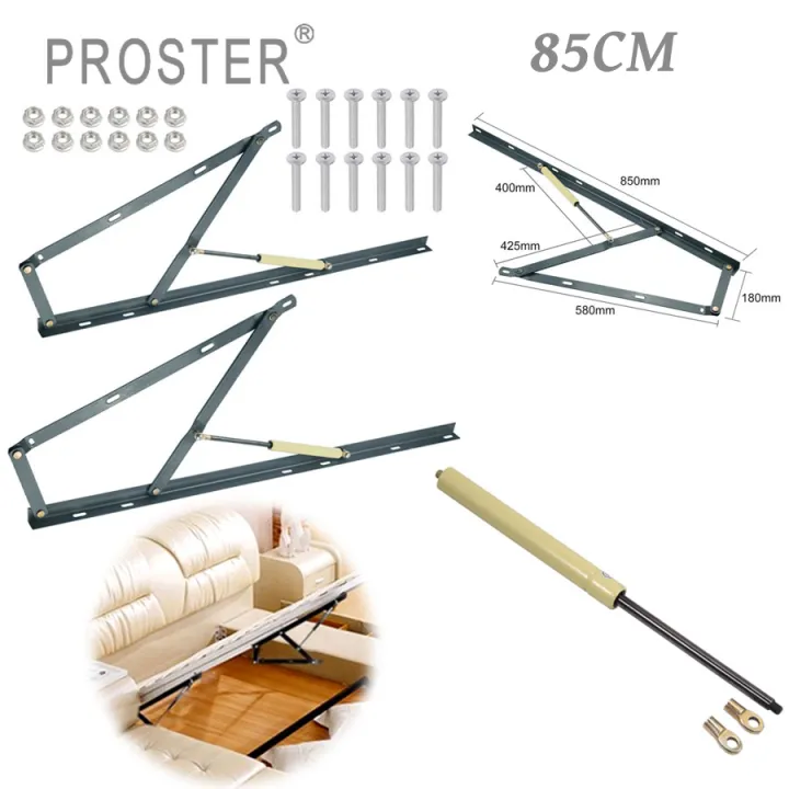Proster 2pcs 100cm/ 85cm Iron Lift up Hinge Mechanism Air Column Gas