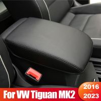 For Volkswagen VW Tiguan MK2 2016 2017 2018 2019 2020 2021 2022 2023 Tiguan Allspace Leather Car Armrest Box Cover Accessories