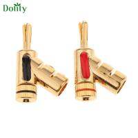 Dolity 2ชิ้นสายลำโพง Self-Lock แบบ4มิลลิเมตรลำโพงวิทยุปลั๊กตัวเชื่อมสายไฟ