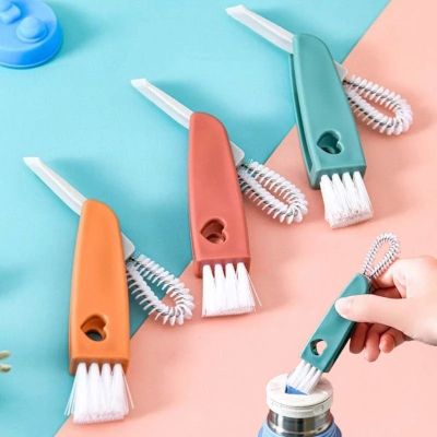 ✱ 3 In 1 Multifunctional Vacuum Cup Cleaning Brush/Portable Deep Clean Scrub Brushes/Cup Lid Clean Brushes Kitchen Tools
