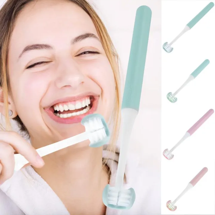 3 Sided Toothbrush for Adults 3 Sided Soft Manual Toothbrush Children Adults 360° Oral Care