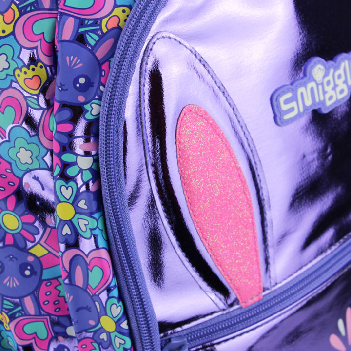 กระเป๋านักเรียนของแท้จากออสเตรเลีย-tas-ransel-anak-perempuan-เรียนสีม่วงกระต่ายพียูกันน้ำกระเป๋านักเรียนน่ารักขนาด16นิ้ว