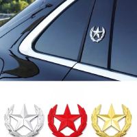 Refit Pentagram star Metal Car Sticker Logo Emblem Badge Car Styling Sticker For Universal Car Motorcycle Decorative Accessories