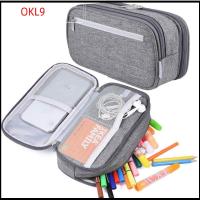 OKL9 จุได้มาก กระเป๋าใส่ดินสอ แบบพกพาได้ มี3ช่อง กระเป๋าใส่เครื่องเขียน ความงามสวยงาม มัลติฟังก์ชั่นการใช้งาน กล่องใส่ปากกา สำหรับเด็กๆ