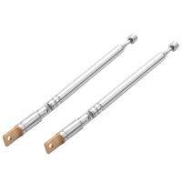 2PCS Replacement 25.4cm 10Inch 5 Sections Telescopic Antenna Aerial for Radio TV