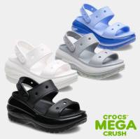 Crocs Mega Crush Sandal {Buy1Pair get Free 4 Jibbitzs=100฿}10สีมาไหม่ล่าสุด รองเท้าแตะสวมผู้หญิง รองเท้าครอส์ผู้หญิง รองเท้าส้นสูงรองเท้าส้นตึก สวยนิ่มใส่สบาย