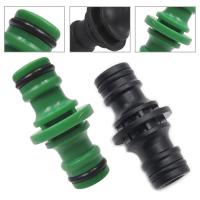 1PC 2 Way Garden Hose Connector 1/2" Joiner Coupler Watering Water Pipe Tap Male Black 50*26*26mm Watering Equipment Valves