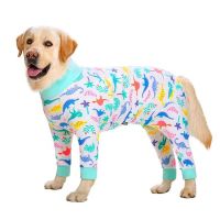 ZZOOI Dog Pajamas for Medium Large Dogs Soft Cozy Dog Clothes Jumpsuit Full Covered Belly Pet Recovery Suit for Girl Boy Dogs Cuttable