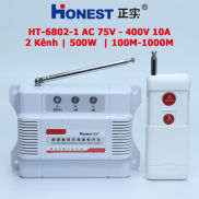 Điều Khiển Bằng Remote 2 Cổng Honest HT6802-1, Nguồn 220V.