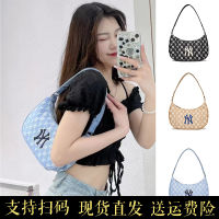 New Mlb Underarm Bag Jacquard Full Label Ny Yankees Satchel Womens Retro Baguette Bag Shoulder Bag