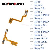 สำหรับ Oppo Reno 2 2Z 3 3PRO 4 4SE 4PRO 5 5PRO 6 6PRO 5G ACE Z 2F Pro SE ปุ่มเปิดปิด + ปุ่มที่ปรับเสียงขึ้นลงเฟล็กซ์ริบบอน