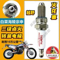 High efficiency Original Off-road Zongshen Baicai Hailing CQR150-250cc motorcycle genuine iridium three-claw electric ignition spark plug