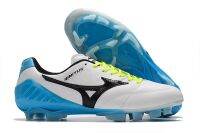 Authentic Mizuno Creation Wave Ignitus FG Mens Sports Shoes Mizuno Outdoor Sneakers White/Black/Blue Color Size Eur 40-45