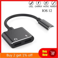 2 in 1 Adapter For iPhone 7 8 Plus X XS MAX Charge Splitter Converter Adapters