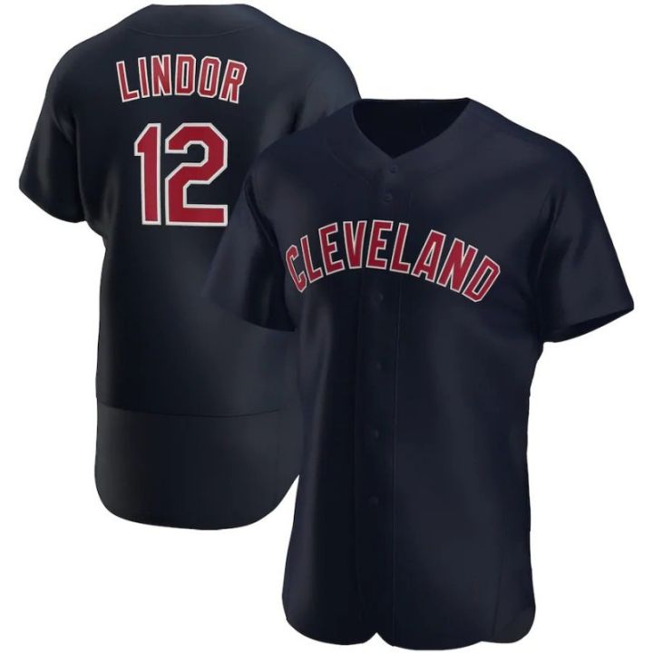 เสื้อเบสบอลเอมเอวบี22-23ใหม่อินเดียอินเดีย-12เสื้อ-lindor-francisco