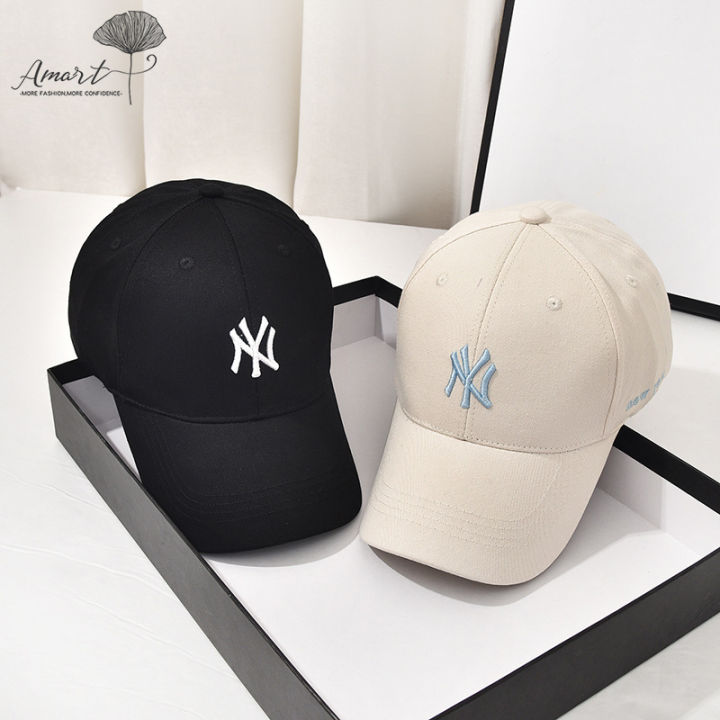 หมวกเบสบอล-amart-mlb-new-york-yankees-หมวกกันแดดลำลองหมวกผ้าฝ้ายแบบพกพาจับคู่ได้กับทุกชุดสำหรับผู้ชายและผู้หญิง